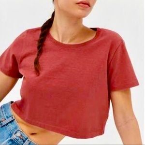 Urban Outfitters Cropped Tee Pink Small